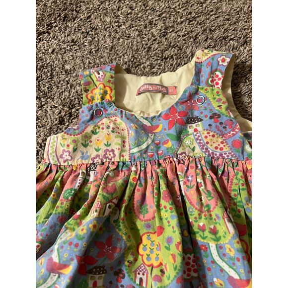 Jelly the Pug Dress Floral Garden Path 2T Whimsical Fun Novelty Dress - Picture 4 of 7